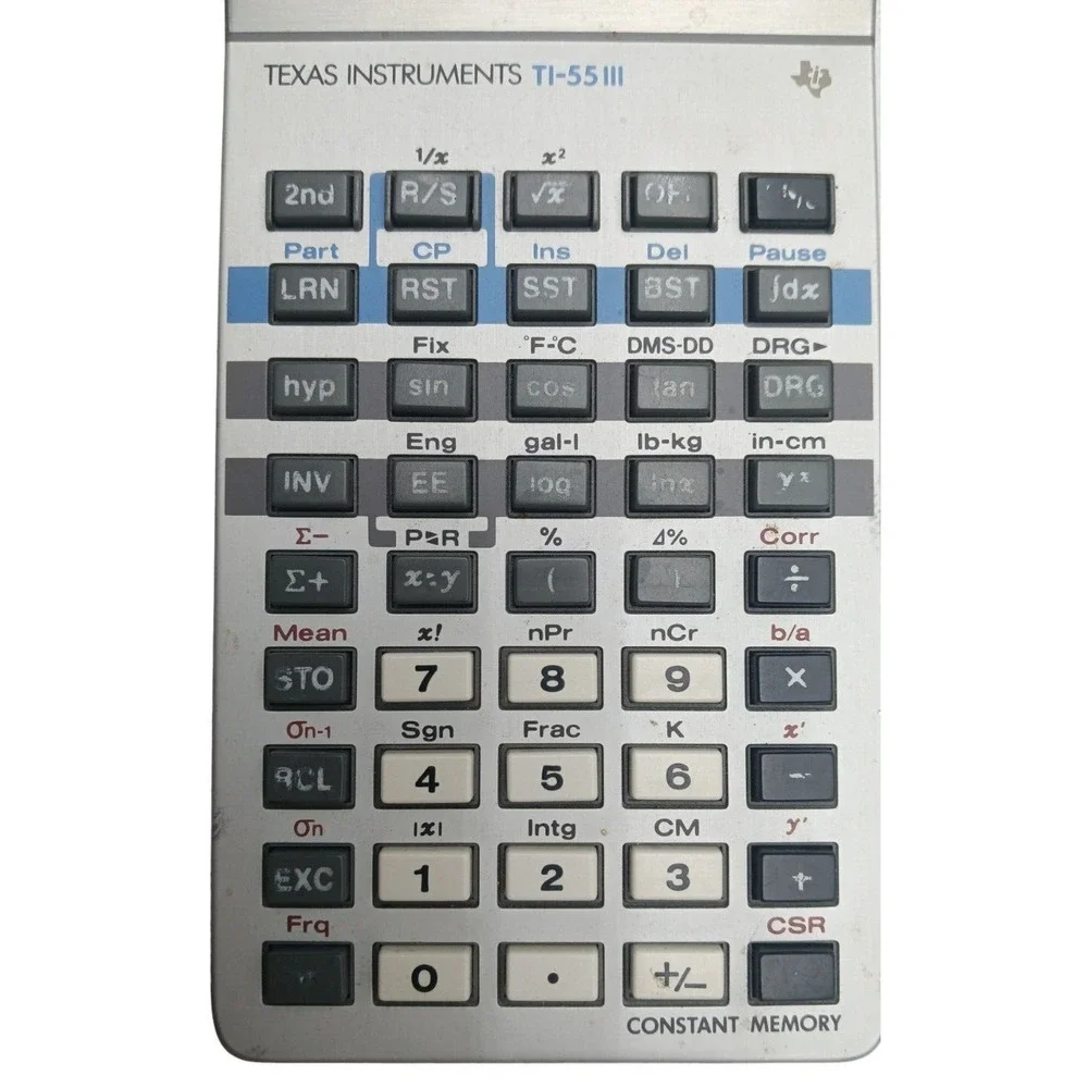 Vintage Calculator Texas Instruments ti 55 ii / Working w/ BRAND NEW Battery Inc
